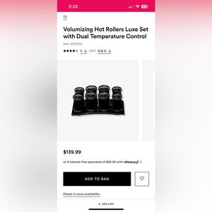 New T3 Volumizing Hot Rollers Luxe Set, 8 curlers 1.5”/1.75” Ulta, Sephora